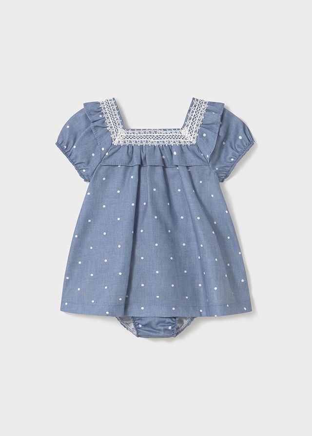 Robe avec protège couche à pois