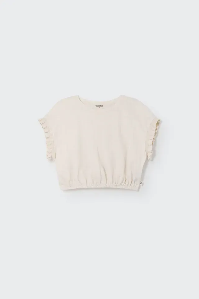 T-shirt à volants en tissus organique