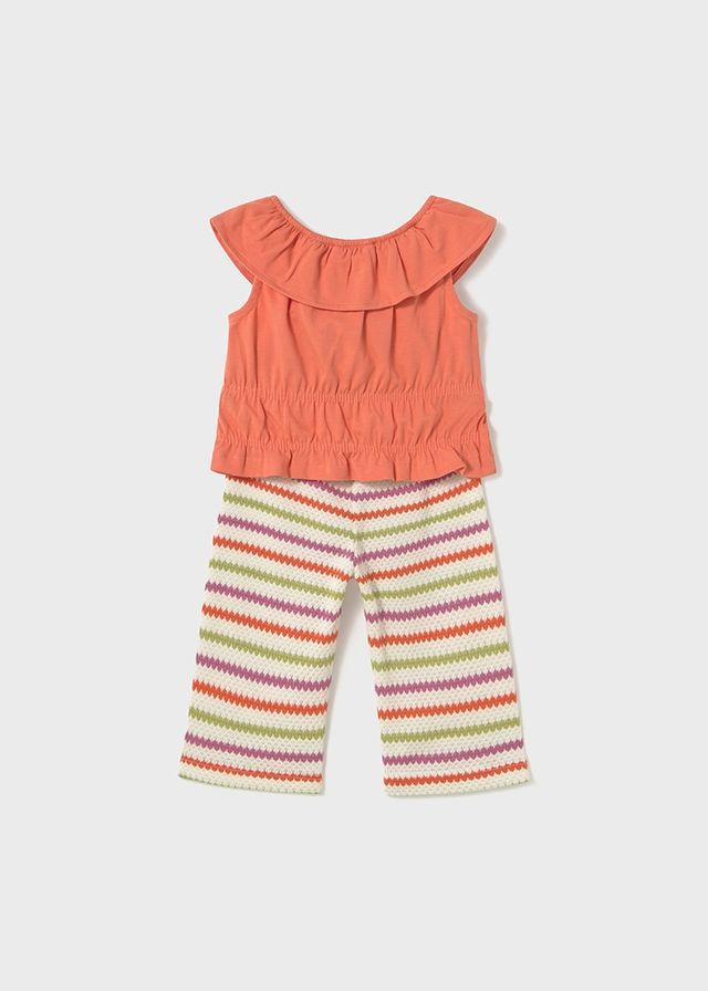 Ensemble pantalon et top en crochet