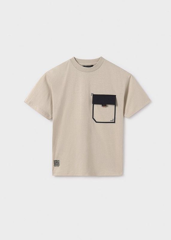 T-shirt poche contrasté
