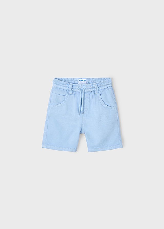 Bermuda avec lacets en sergé