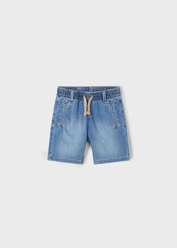 Bermuda en denim avec ceinture élastique