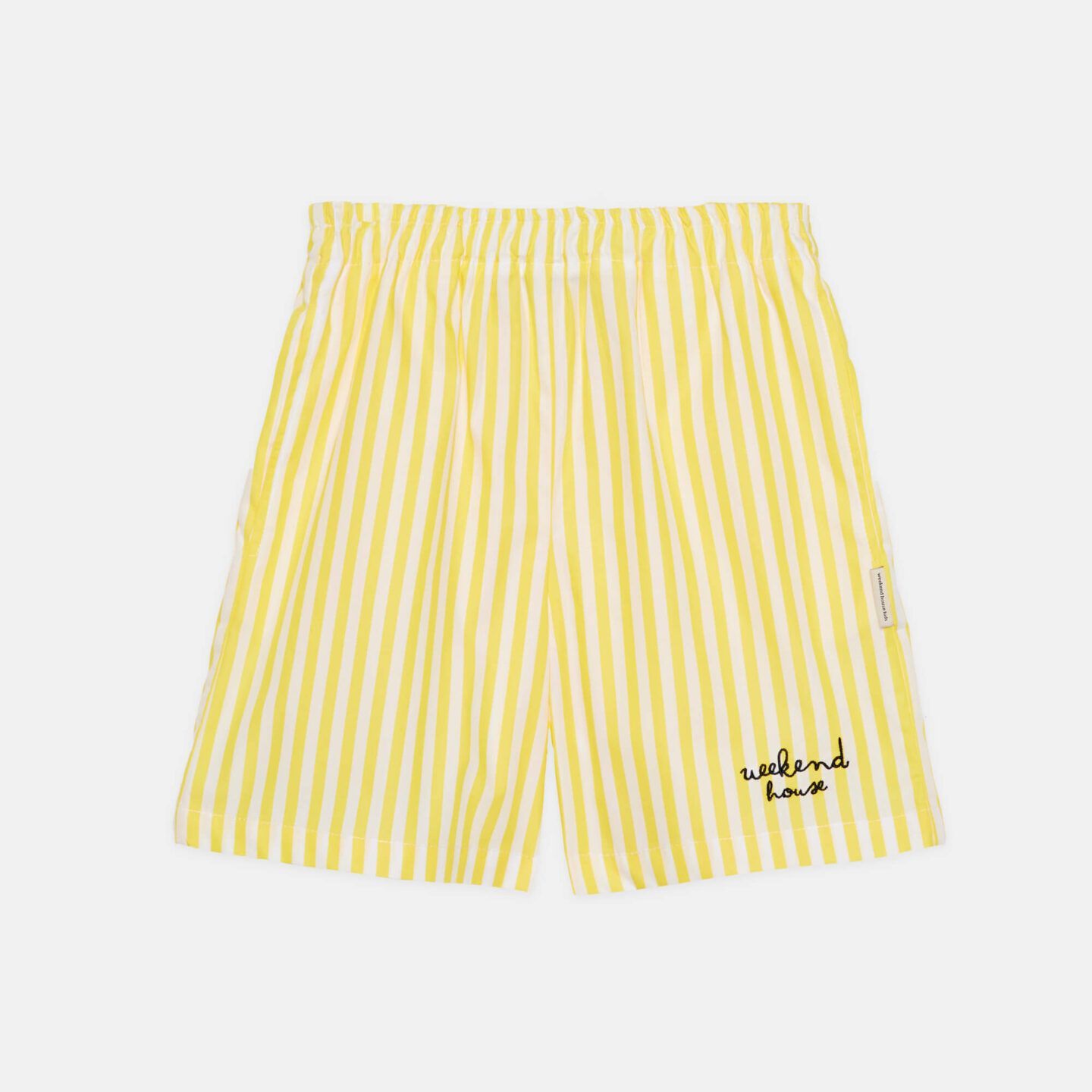 Short rayé jaune