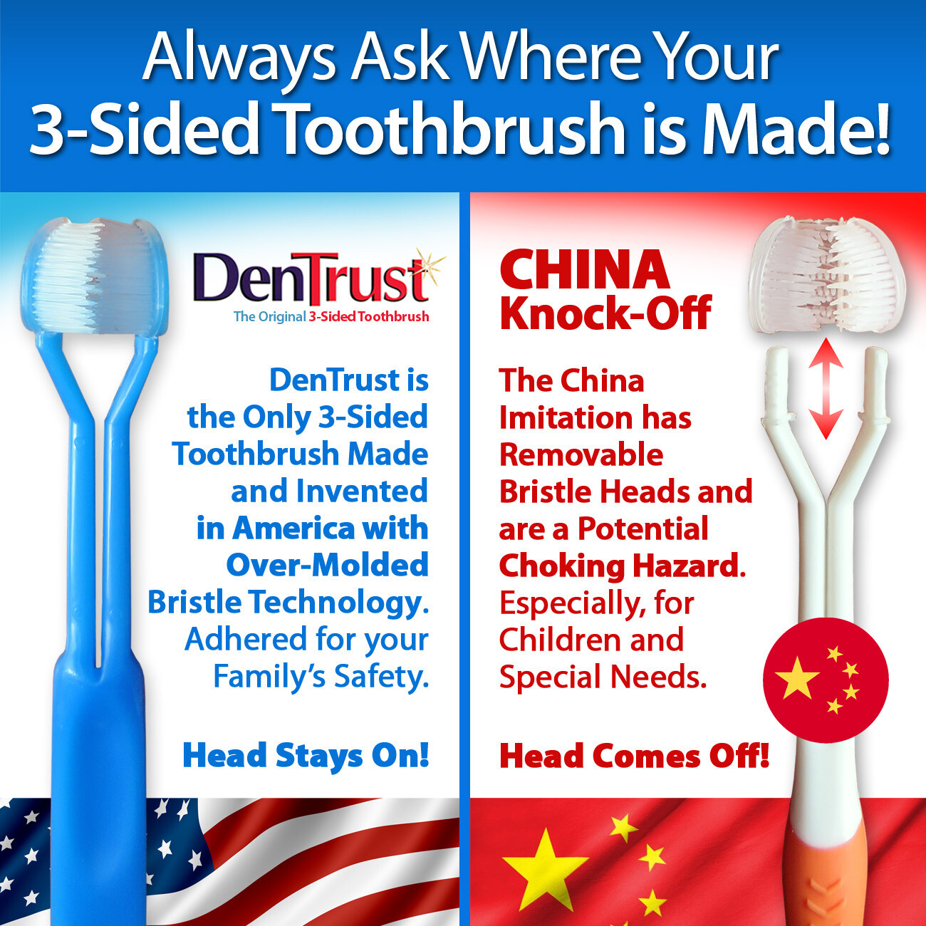 3 sided toothbrush