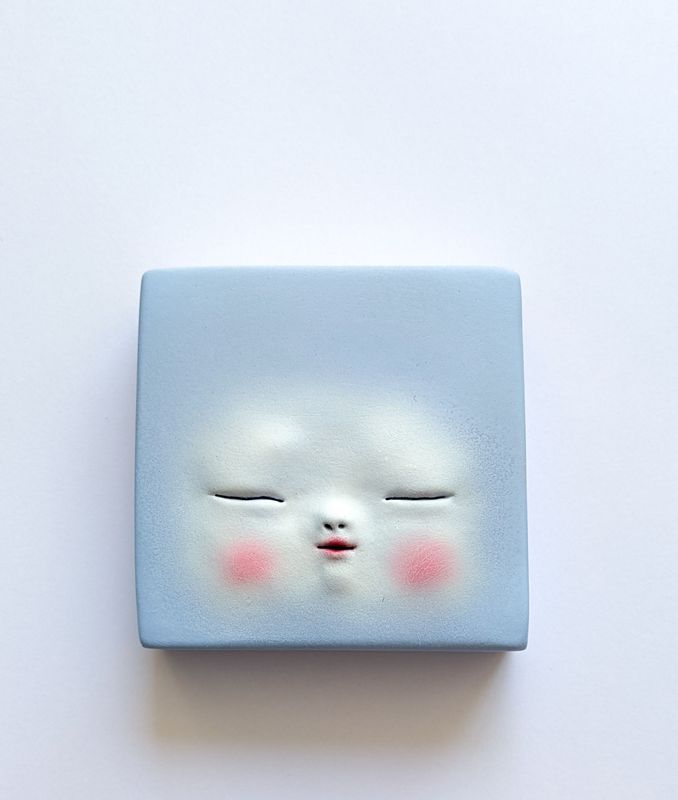 Cube endormi (bleu)