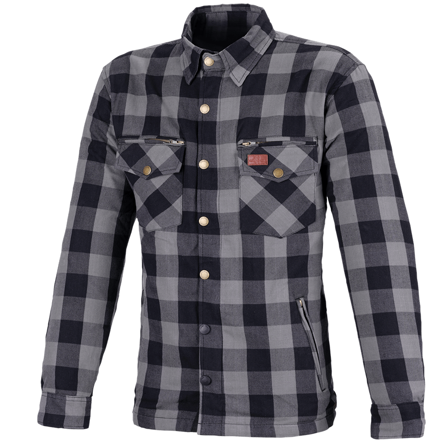BÜSE Motorradjacke Textiljacke M11 Karo-Cotton Textilhemd