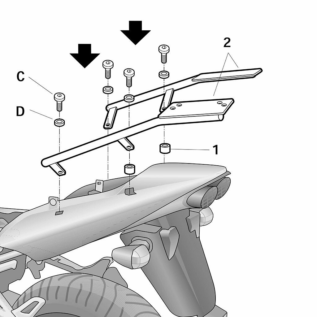 FZS 1000 / S Fazer ABS  (06-12) SHAD Topcaseträger