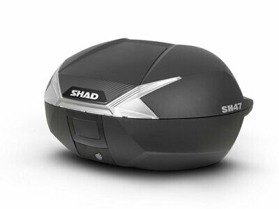 SHAD Topcase SH47 schwarz / carbon cover 47 Liter mit Trägerplatte