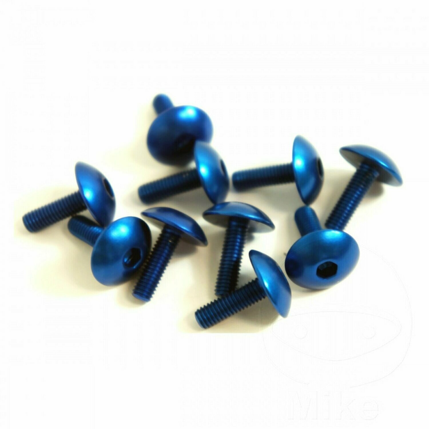 Pro-Bolt Verkleidungsschrauben Linsenschrauben M5x0.8x20mm Alu eloxiert blau 12mm Kopf