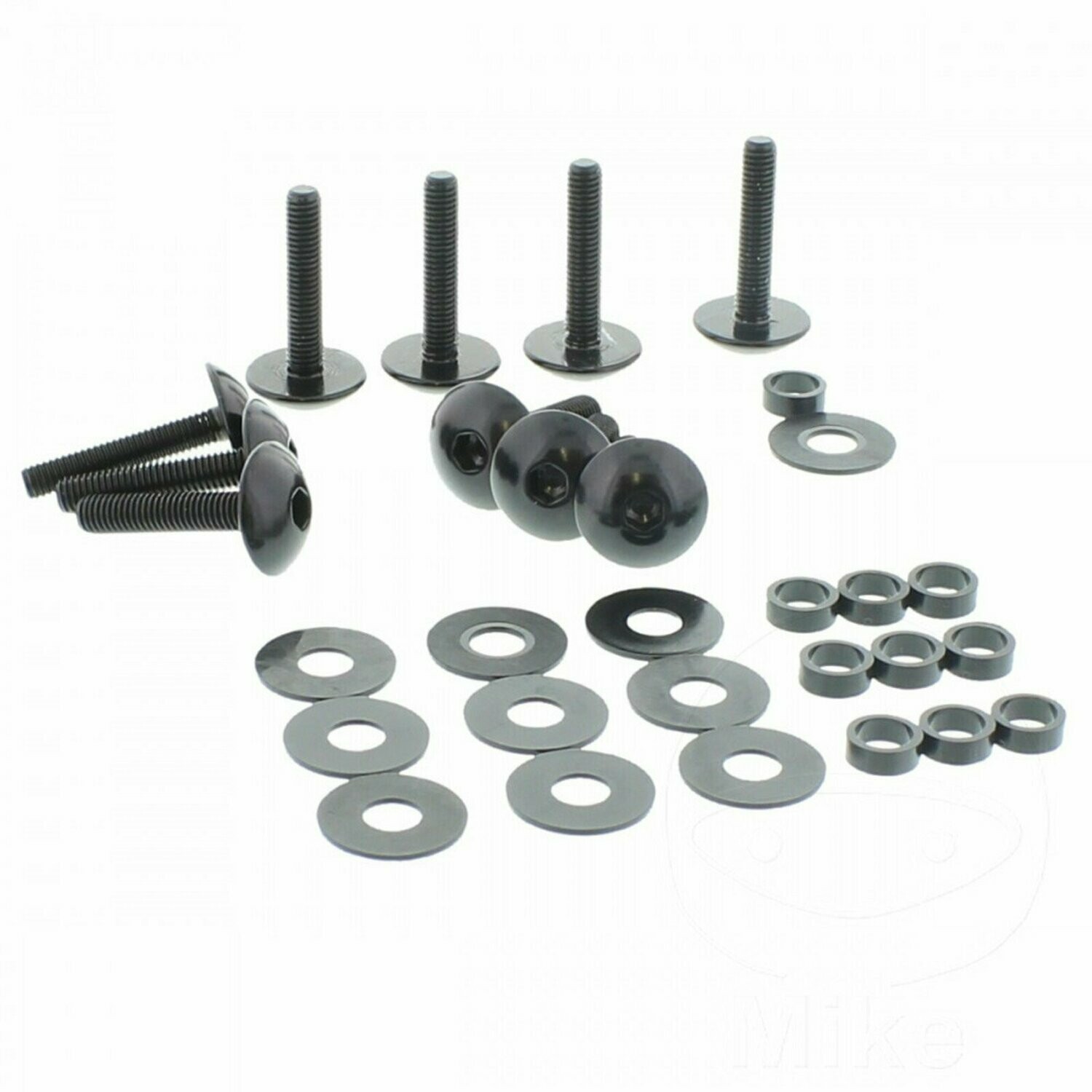 Pro-Bolt Verkleidungsschraube Linsenschraube Alu eloxiert schwarz M5x0,8x25mm 16mm Kopf