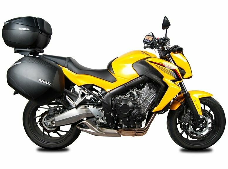 Honda CB 650 F/CBR 650 F ABS (13-18) SHAD SH36 Carbon Koffer System 2x36 Liter inkl. Kofferträger Honda CB 650 F/CBR 650 F ABS (13-18) SHAD SH36 Carbon Koffer System 2x36 Liter inkl. Kofferträger