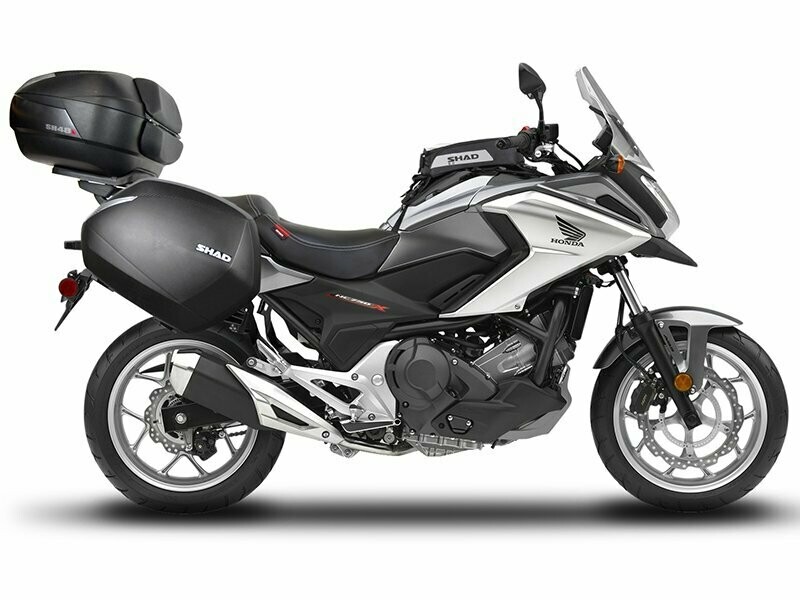 Honda NC 750 S/X DTC / ABS (16-19) SH35 Aluminium Koffer System 2x36 Liter Kofferträger Honda NC 750 S/X DTC / ABS (16-19) SH35 Aluminium Koffer System 2x36 Liter Kofferträger