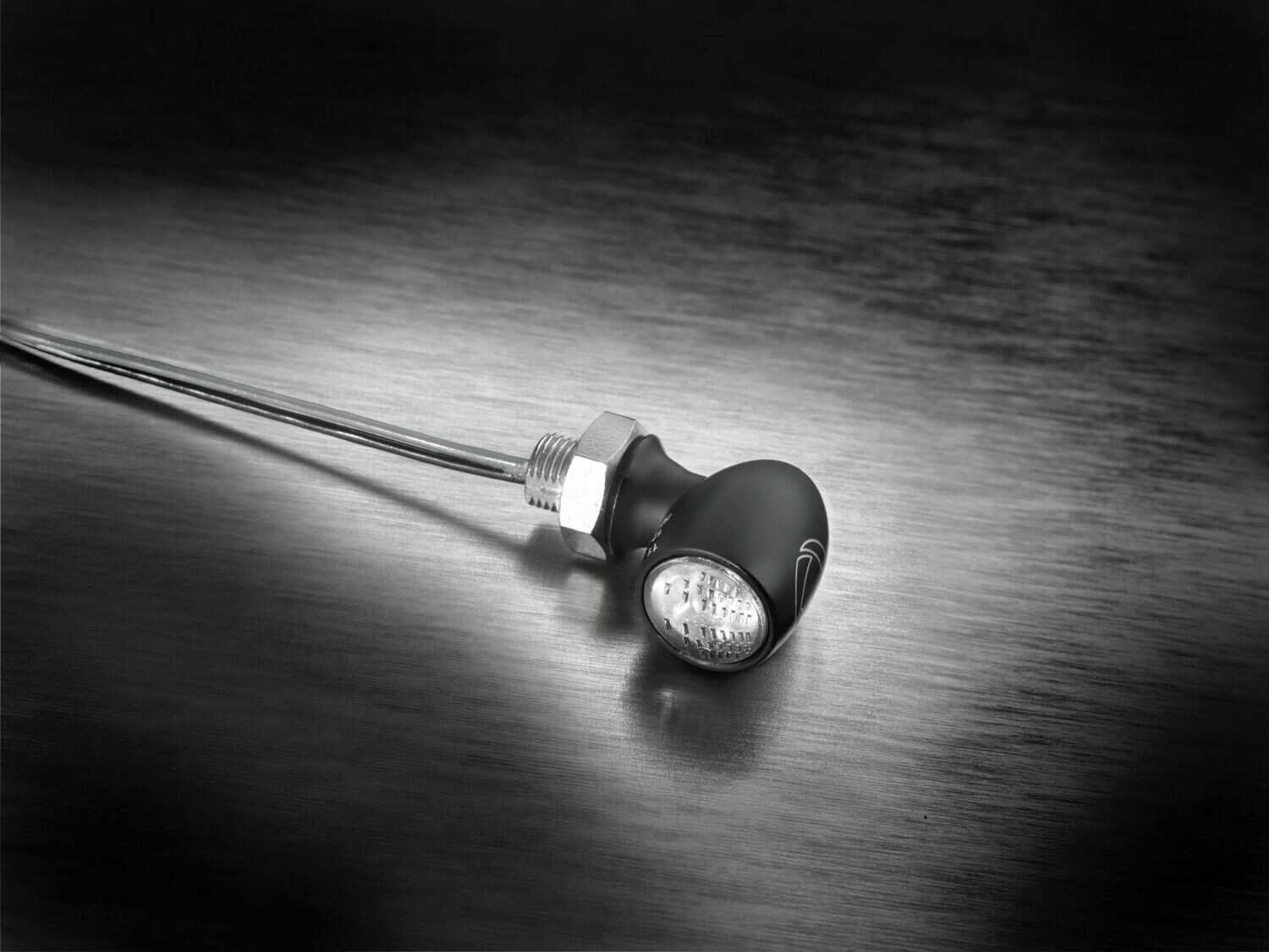 Kellermann  Atto® RB vm LED Rück-/Bremslicht für Motorräder, zugelassen für hinten, Oberflächenoptik: schwarz, Glasfarbe: klar