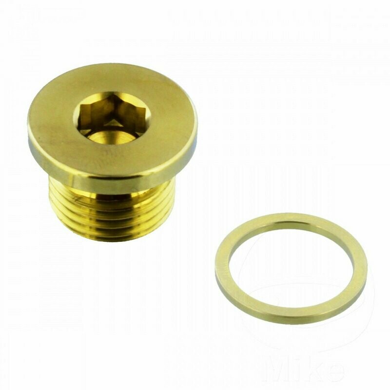 Pro-Bolt Ölablassschraube magnetisch M16X1.50 mm 10 mm Titan gold BMW /MV Augusta/ Husqvarna/ Suzuki