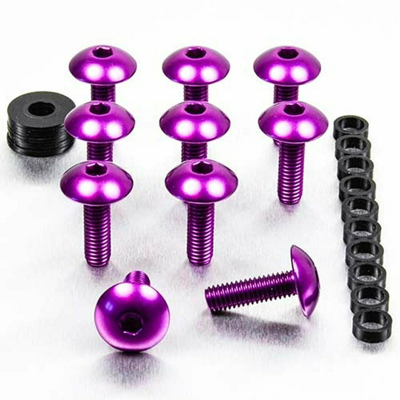 Pro-Bolt Alu Linsenkopfschraube Verkleidungsschraube M6 x (1.00mm) x 20mm Paket x 10  Pink