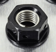 Pro-Bolt Alu Kettenrad Mutter mit Edelstahlkern 12mm x 1,25 mm schwarz