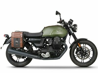 Moto Guzzi V7 750 III ie ABS (17-20) SHAD SR38 CAFE Satteltaschen Set 2x10L braun/schwarz re. u. li und Träger Moto Guzzi V7 750 III ie ABS (17-20) SHAD SR38 CAFE Satteltaschen Set 2x10L braun/schwarz re. u. li und Träger