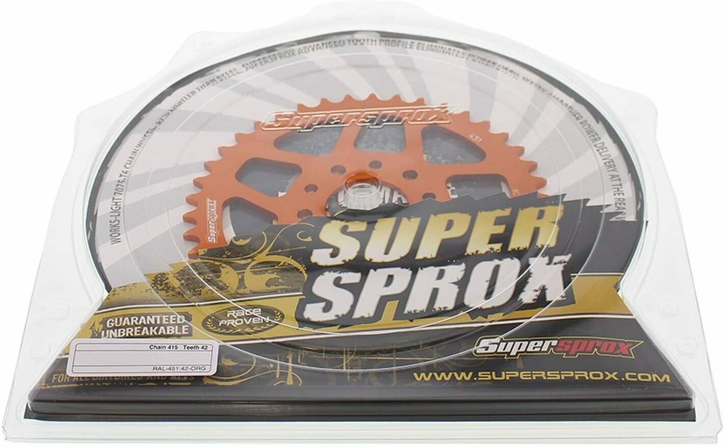 Supersprox Alu-Kettenrad 520 - 44Z (orange) KTM Duke 125/200