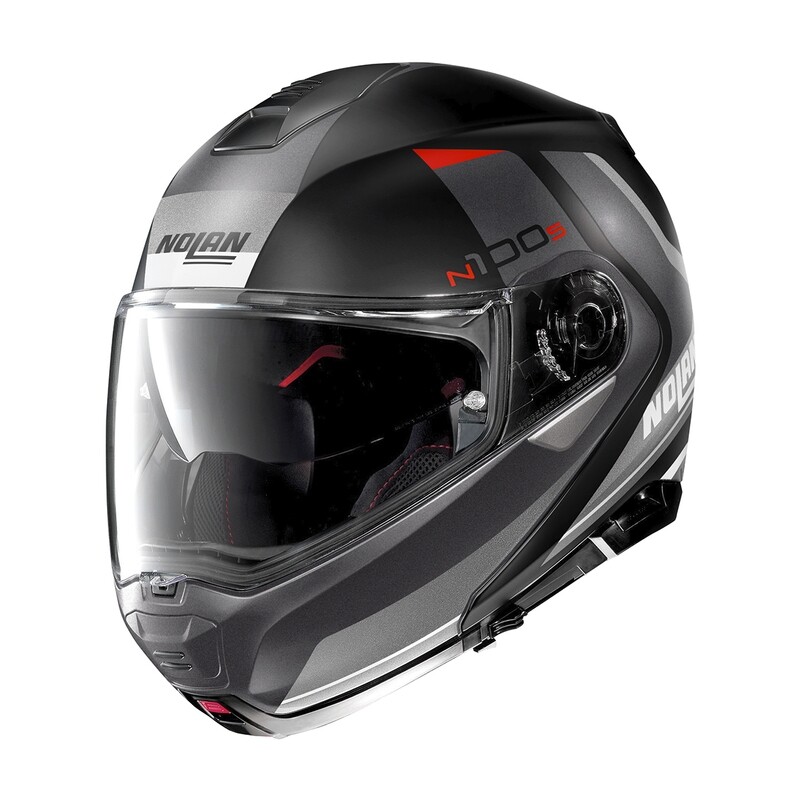 NOLAN Klapphelm N100-5 Hilltop N-Com Flat Black grey 47 NOLAN Klapphelm N100-5 Hilltop N-Com Flat Black grey 47