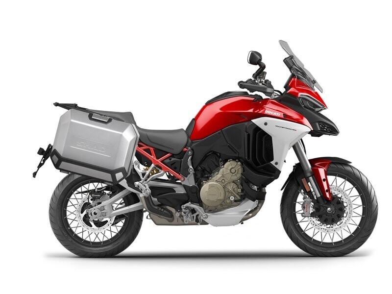 SHAD TERRA Seitenkoffer Set + Träger 4P Ducati Multistrada 1200 V4 ABS (2021-), Farbe: silber, Modell: Ducati Multistrada 1200 V4 ABS (2021-)