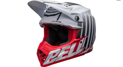 BELL Moto-9S Flex Offroadhelm - Sprint Matte/Gloss White/Red