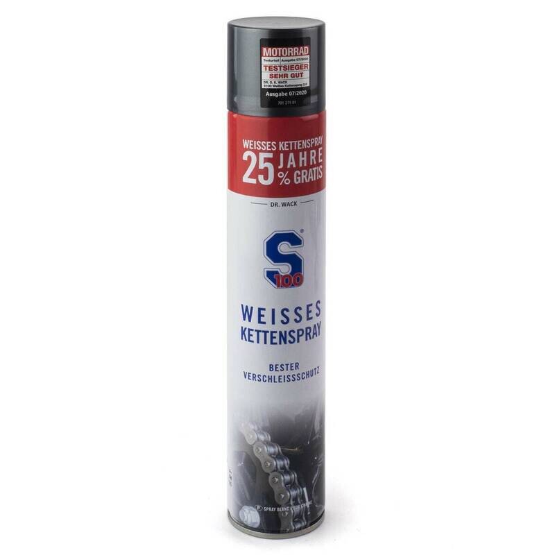 S100 Weisses Kettenspray 500 ml +25% mehr Inhalt S100 Weisses Kettenspray 500 ml +25% mehr Inhalt
