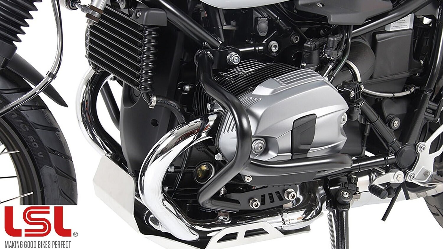 LSL Sturzbügel BMW R nineT, Scrambler, Pure / Racer / Urban G/S 2017-, schwarz