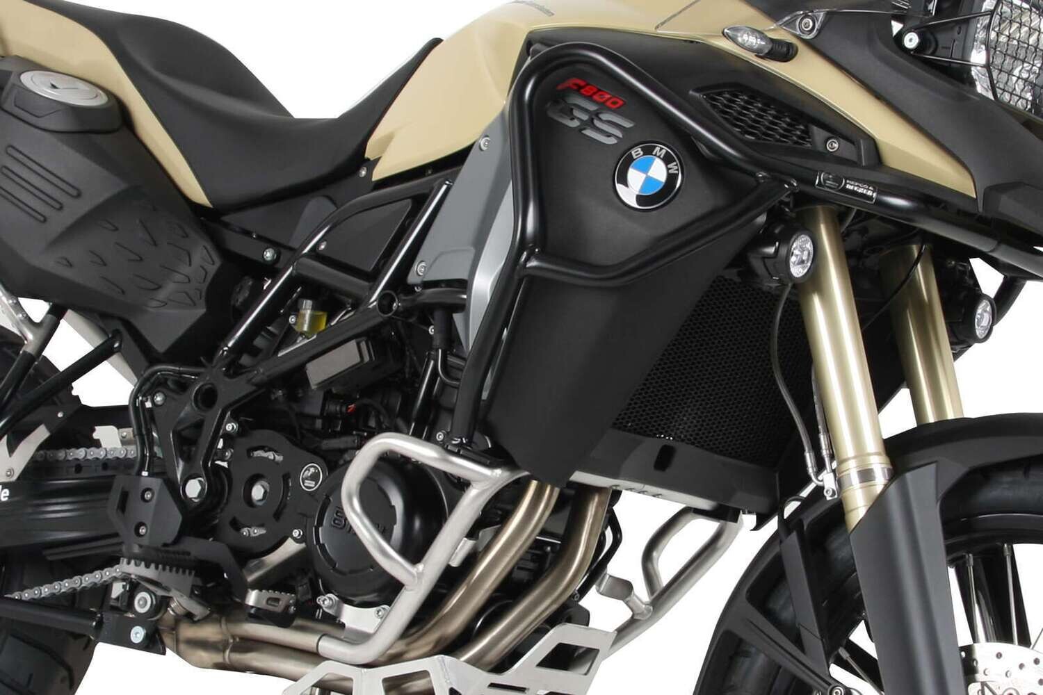 Hepco&Becker BMW F 800 GS Adventure (2013-2018) Tankschutzbügel für Kombination mit Original-Motorschutzbügel Edelstahl / Stahl schwarz, Material: Stahl schwarz