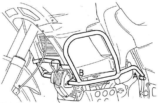 Hepco&Becker Cagiva Elefant 750 i.e. /GT /AC /900 i.e. /GT (1994-1996) Motorschutzbügel schwarz