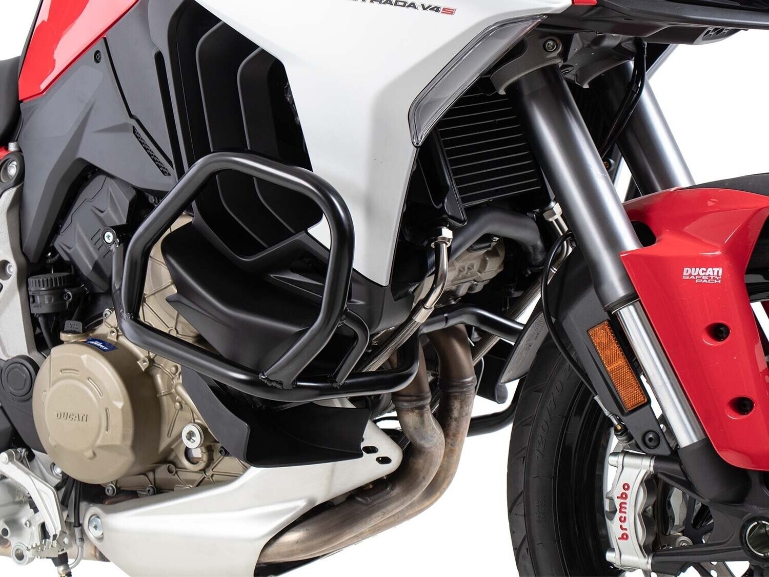 Hepco&Becker Ducati Multistrada V4 / S / S Sport (2021-) Motorschutzbügel rot / schwarz, Farbe: schwarz