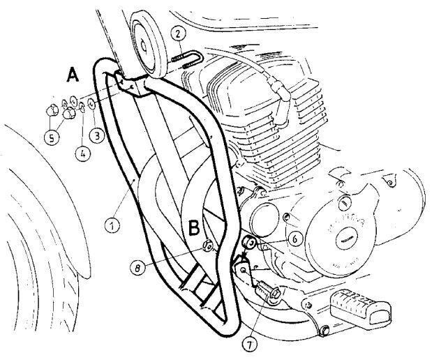 Hepco&Becker Honda CA 125 Rebel (1995-2001) Motorschutzbügel chrom