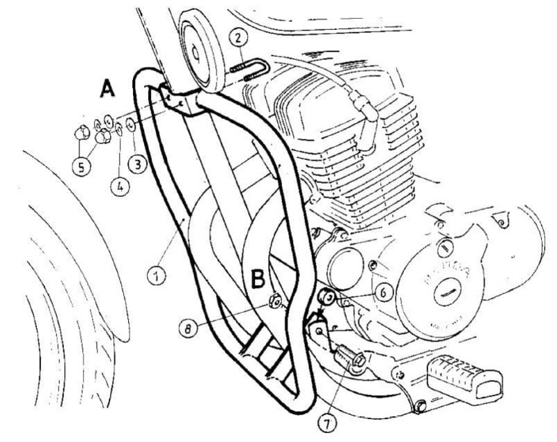 Hepco&Becker Honda CMX 250 Rebel (1996-2001) Motorschutzbügel chrom