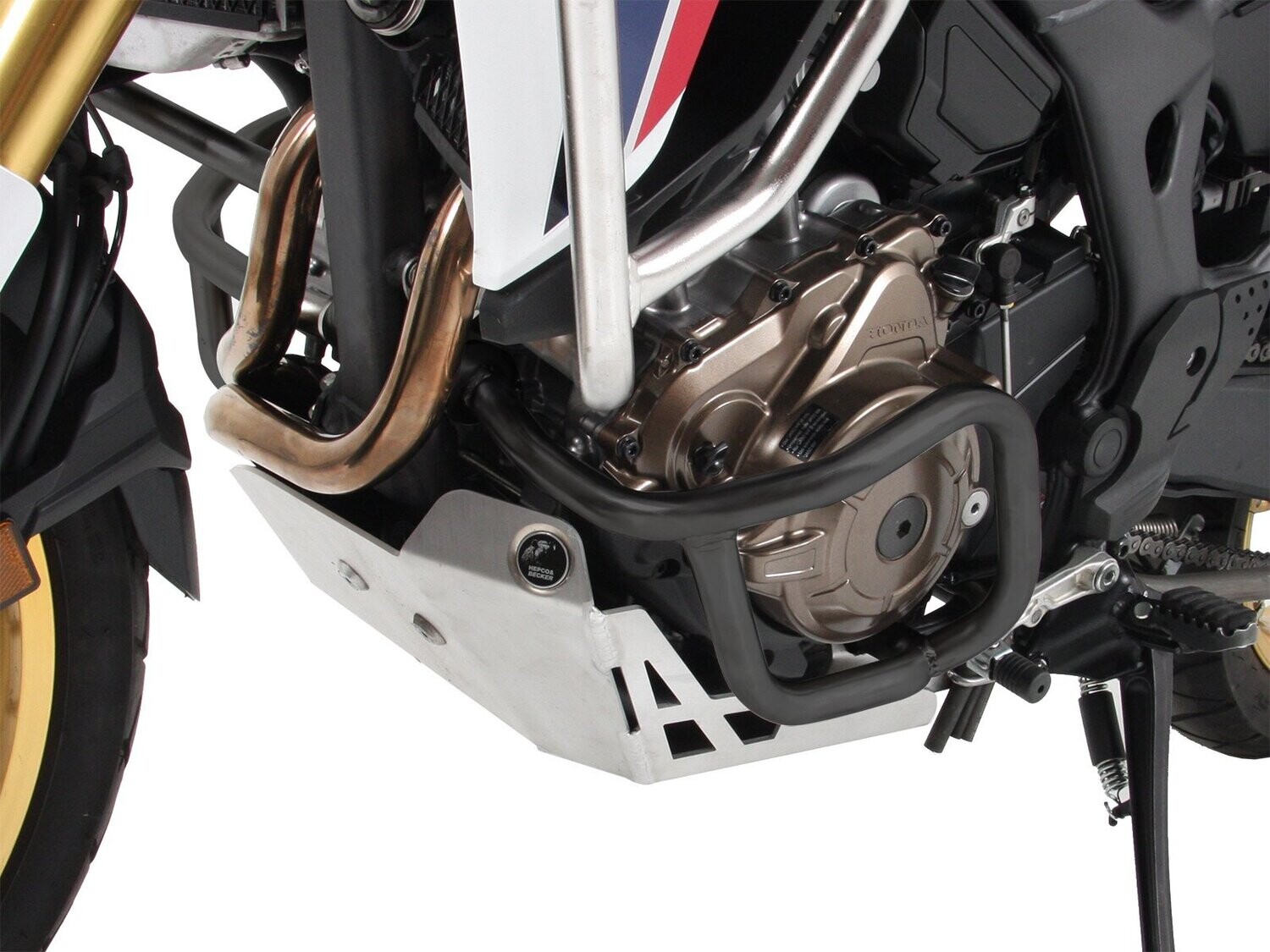 Hepco&Becker Honda CRF 1000 Africa Twin (2016-2017) Motorschutzbügel schwarz / edelstahl, Material: Stahl schwarz