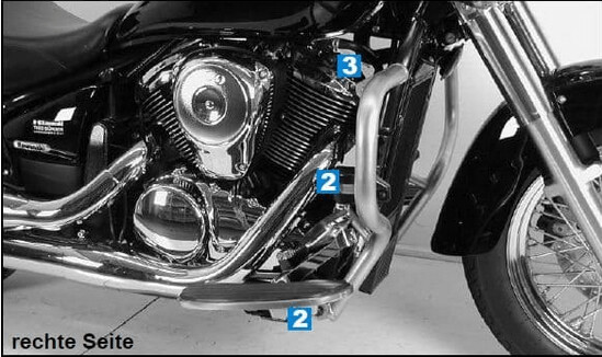 Hepco&Becker Kawasaki VN 900 Classic/Vulcan (2006-) Motorschutzbügel schwarz