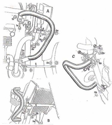 Hepco&Becker Kawasaki KLE 500 (1991-2007) Motorschutzbügel schwarz Hepco&Becker Kawasaki KLE 500 (1991-2007) Motorschutzbügel schwarz