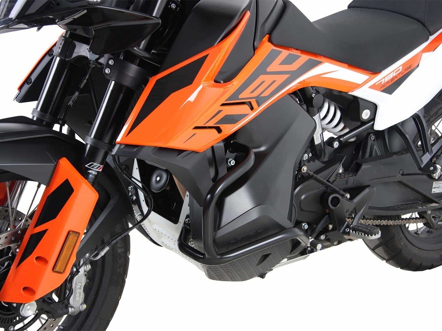 Hepco&Becker KTM 890 Adventure / R / Rally (2021-) Motorschutzbügel orange / schwarz / Edelstahl, Farbe: stahl schwarz