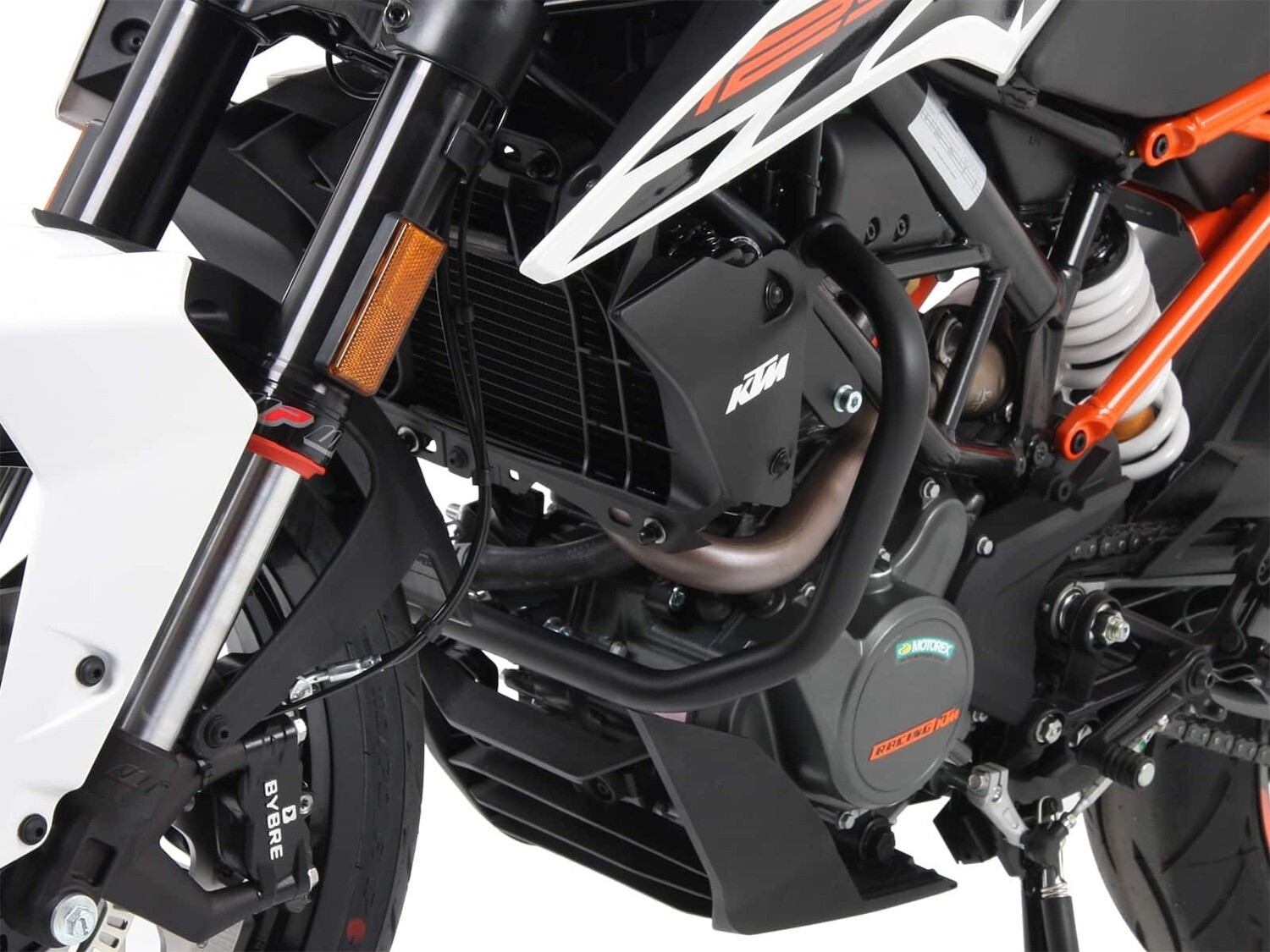 Hepco&Becker KTM 125 Duke (2017-2020) Motorschutzbügel orange/schwarz, Farbe: schwarz