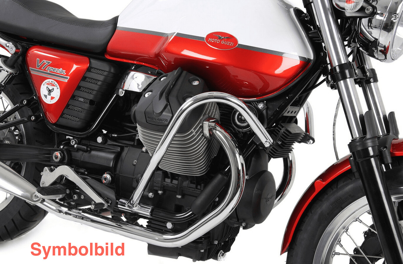 Hepco&Becker Moto Guzzi V 7 Classic/Café Classic/Special (2008-2014) Motorschutzbügel chrom/schwarz, Farbe: schwarz