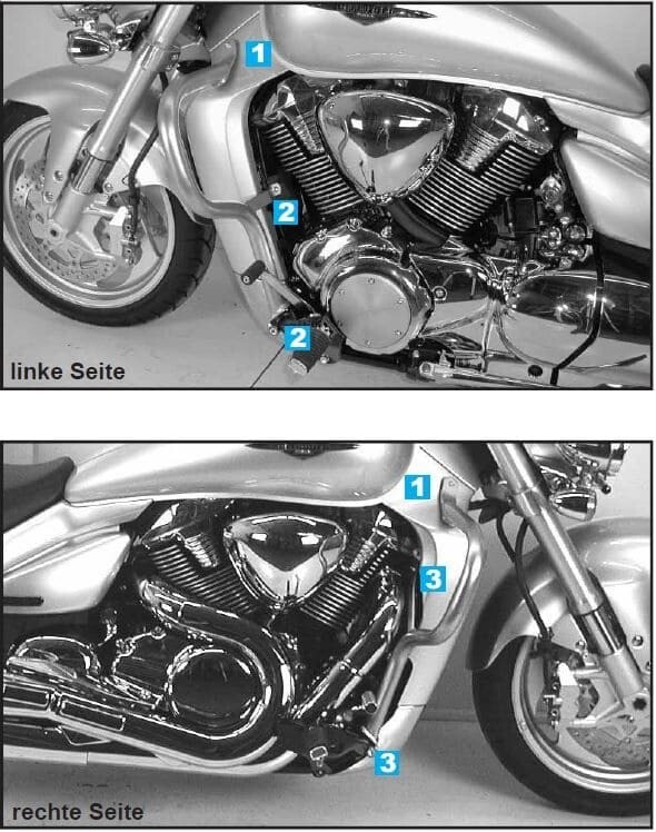 Hepco&Becker Suzuki M 1800 (VZR) R Intruder (2006-) Motorschutzbügel chrom