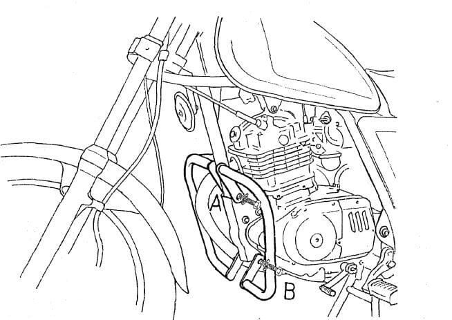Hepco&Becker Suzuki GN 125 (1991-1996) Motorschutzbügel chrom Hepco&Becker Suzuki GN 125 (1991-1996) Motorschutzbügel chrom