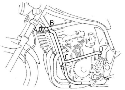 Hepco&Becker Suzuki GSF 600 S/N Bandit (1996-1999) Motorschutzbügel schwarz/chrom