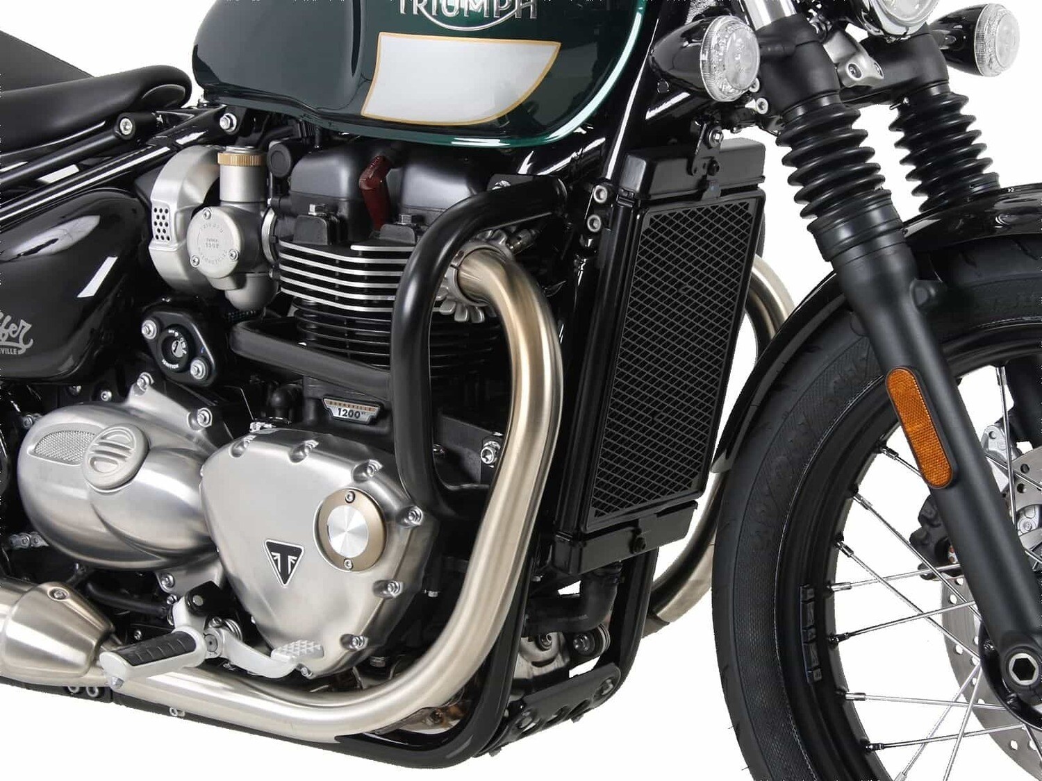 Hepco&Becker Triumph Bonneville Speedmaster (2018-) Motorschutzbügel chrom/schwarz, Farbe: schwarz