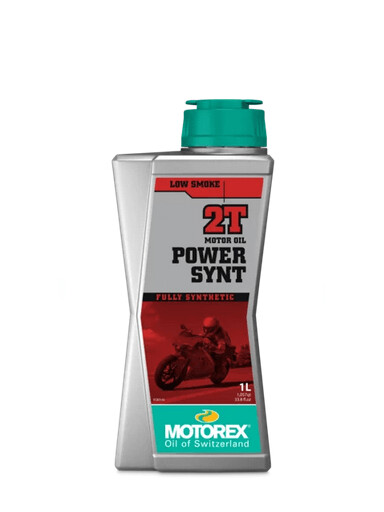 MOTOREX POWER SYNT 2T Vollsynthetisches Hochleistungs-Motorenoel für sportliche 2-Takt-Strassenmotorräder. 1 Liter MOTOREX POWER SYNT 2T Vollsynthetisches Hochleistungs-Motorenoel für sportliche 2-Takt-Strassenmotorräder. 1 Liter