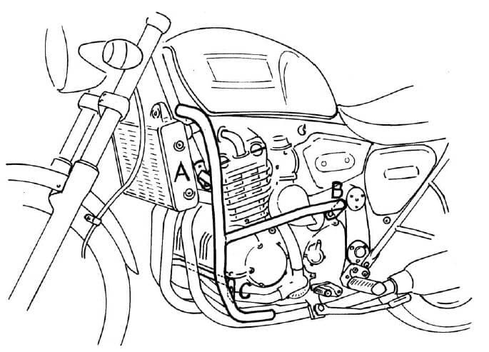 Hepco&Becker Triumph Thunderbird (1995-1998) Motorschutzbügel chrom