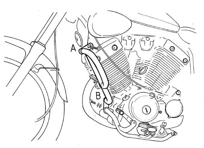 Yamaha XV 535/S Virago (1988-2003) Motorschutzbügel chrom