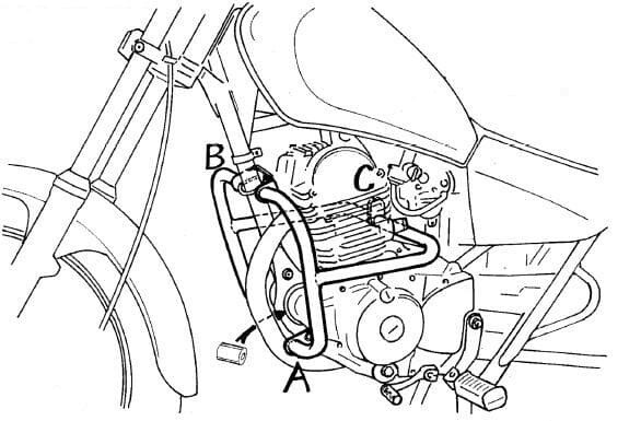 Hepco&Becker Yamaha SR 125 (1996-2001) Motorschutzbügel chrom