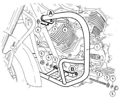 Hepco&Becker Yamaha XVS 1100 Drag Star (1999-2002) Motorschutzbügel chrom