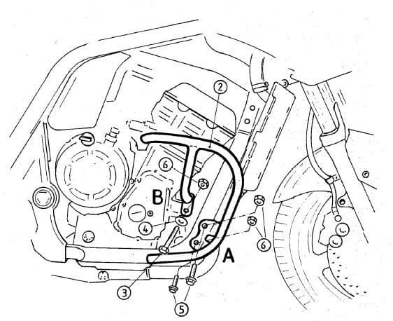 Yamaha FZS 1000 Fazer (2001-2005) Motorschutzbügel schwarz