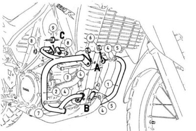 Hepco&Becker Yamaha XT 660 R/X (2004-2016) Motorschutzbügel schwarz Hepco&Becker Yamaha XT 660 R/X (2004-2016) Motorschutzbügel schwarz