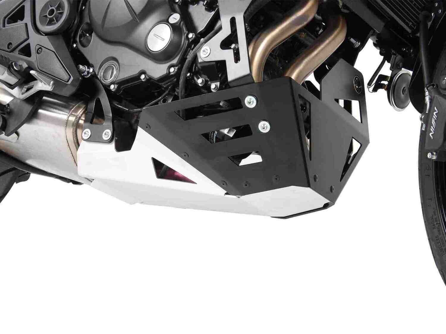 Hepco&Becker Kawasaki Versys 650 (2015-2021) Motorschutzplatte schwarz/silber